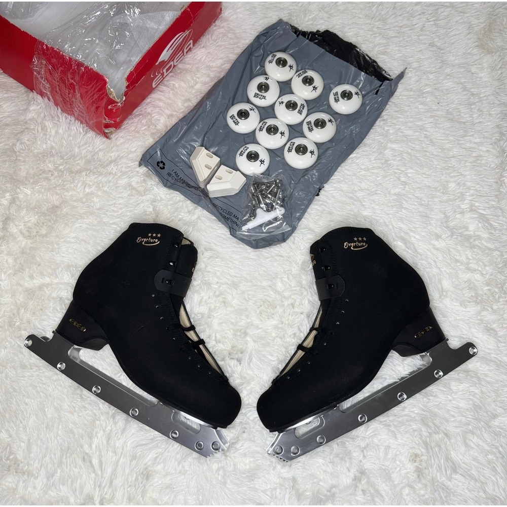 Edea Overture Skates Black Off Ice Blade Attached 10 Wheels with Bearings Sz 300